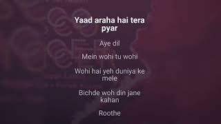 Yaad Aa Raha Hai | Karaoke