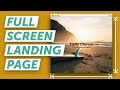 How to Make a Full Screen Landing Page (HTML & CSS)