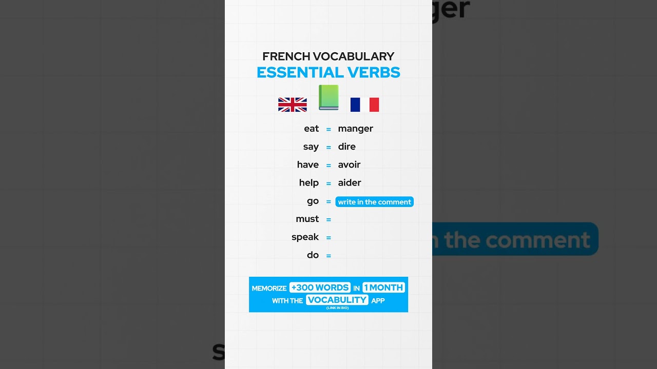 French Essential Verbs 🇫🇷
