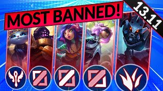 10 INSANE CHAMPS you MUST BAN in 13.11 - OP META CHAMPIONS - LoL Bans Guide