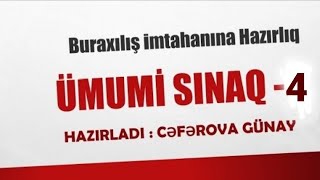 Buraxılış imtahanına hazırlıq - XI sinif . Ümumi sinaq -4,  Hazırladı :  Ceferova Gunay