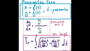 9.1 Parametric equations: Intro, Derivative and Arc Length in Parametric