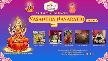 Vasantha Navaratri Day 8 - #Lalitha Devi Abhishekam & #Vishesha Puja with Nakshatra Harathi