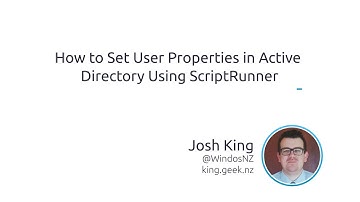 Delegation: How to set user properties in AD using ScriptRunner