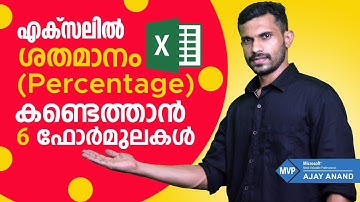 Excel Formula to calculate Percentage - Malayalam Tutorial