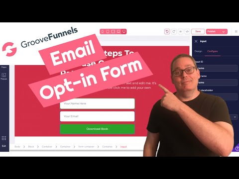 How To Create An Email Opt-In Landing Page in GrooveFunnels using GroovePages