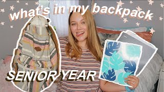 what&#39;s in my backpack *senior year*