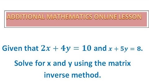 ADDMA: SOLVING SYSTEMS OF LINEAR EQUATIONS USING MATRIX INVERSE METHOD 