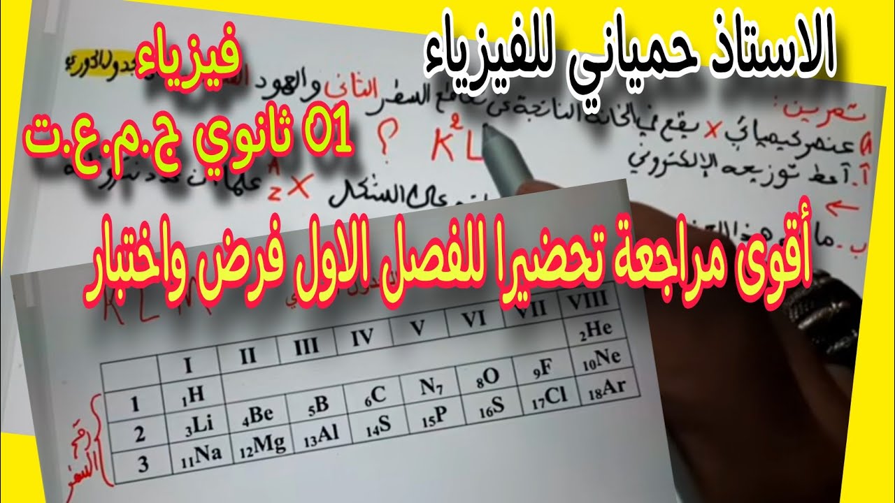 أقوى مراجعة للفصل الأول فرض واختبار للسنة اولى ثانوي ج.م.ع.ت 2025/2026