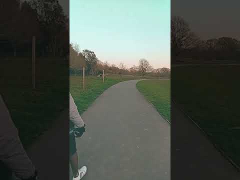 Walking in park at evening
