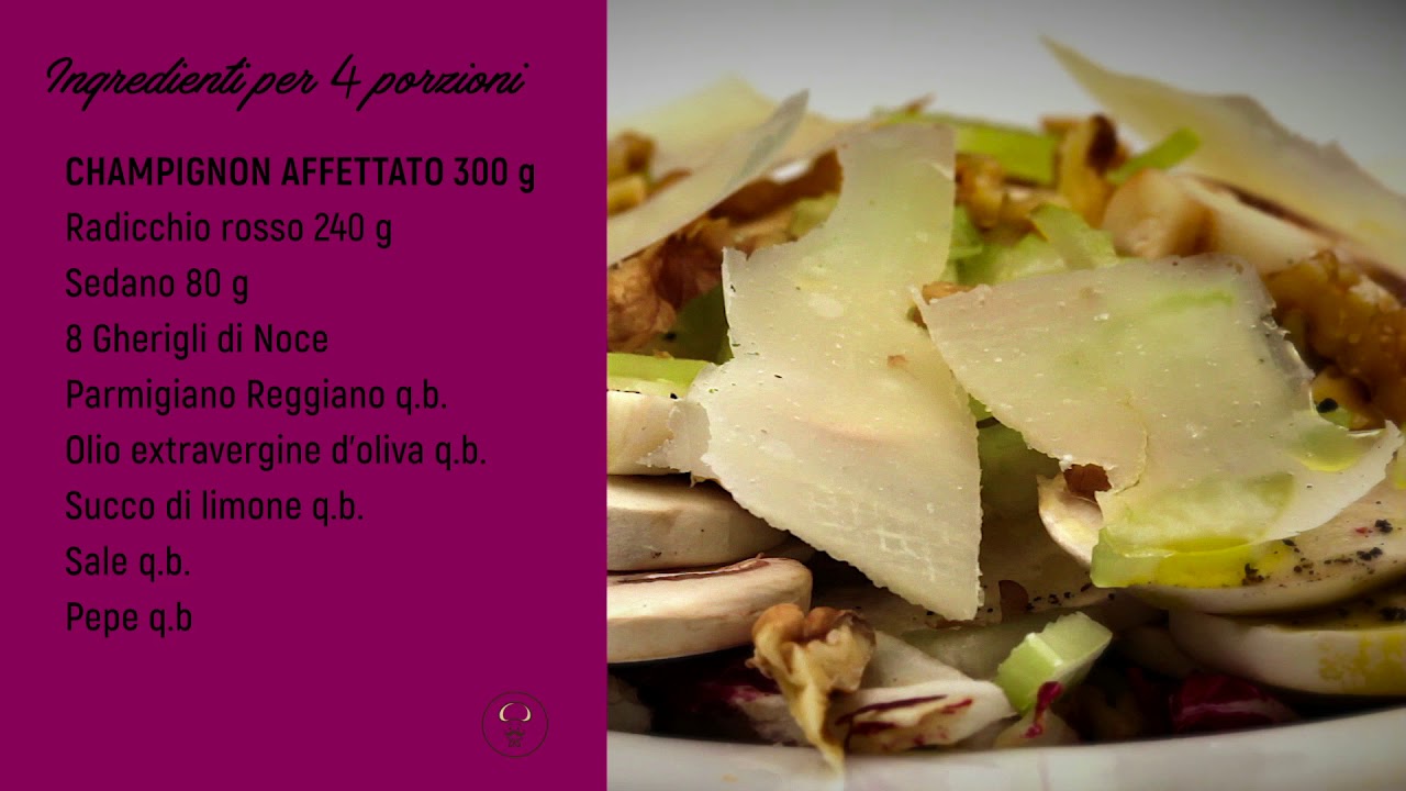 Insalata di champignon e radicchio rosso - YouTube