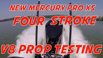 Mercury Pro Xs Four Stroke V8 Test with a Fury 3 Blade Prop and a Fury 4 Blade Prop