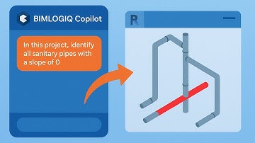 Identify and Highlight Sanitary Pipes with 0 Slope in Revit Using AI with BIMLOGIQ Copilot