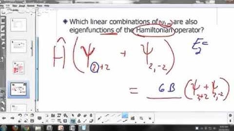 15   07 Particle on a Sphere   Linear combinations of wavefunctions 03m 05s