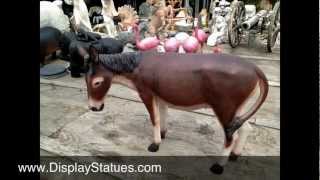 Donkey fiberglass indoor outdoor Statue