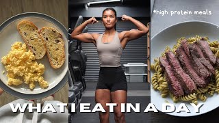 WHAT I EAT IN A DAY | gym girl high protein meals