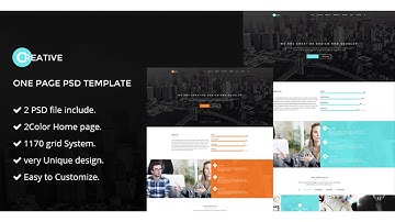 Creative | one page psd Template | Themeforest Website Templates and Themes