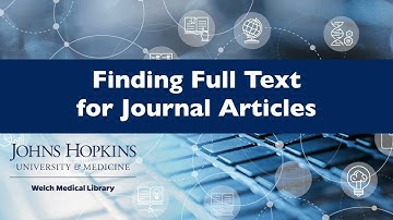Finding Full Text for Journal Articles
