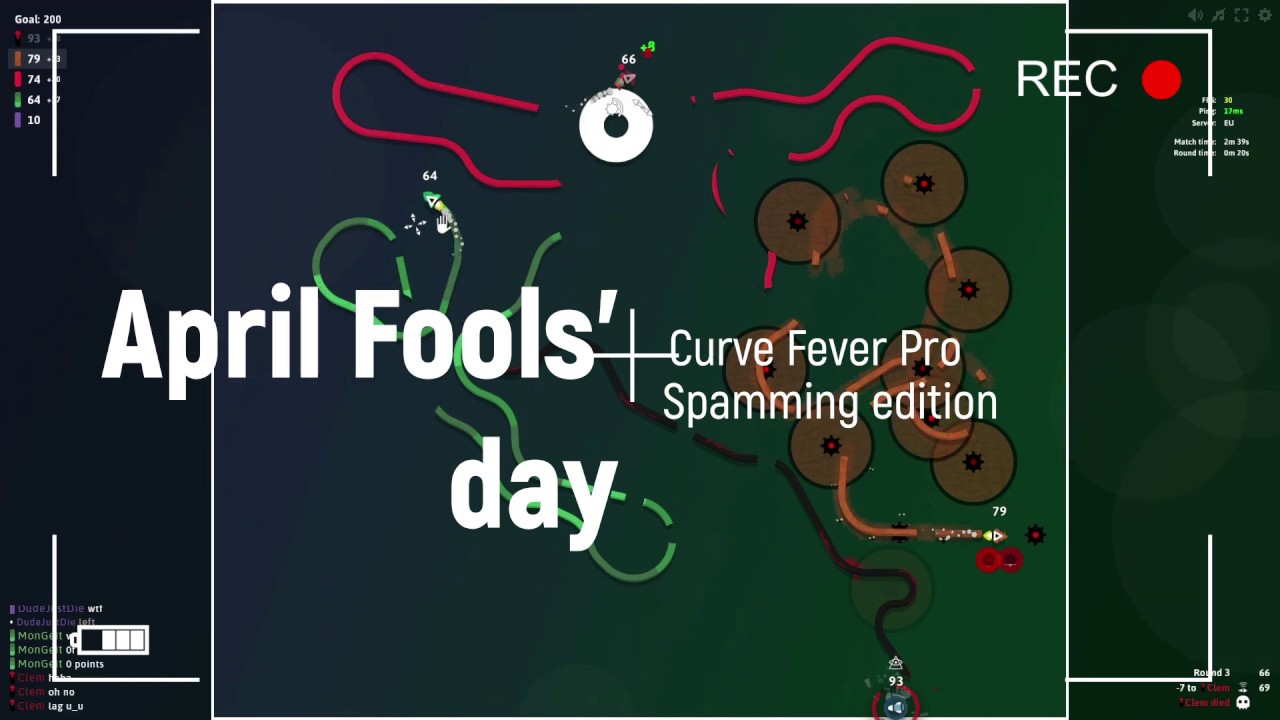 Curve Fever Pro - April fools' edition - YouTube