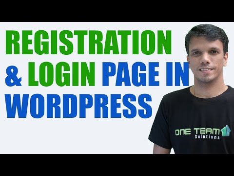 How to Create a Registration and Login Page in WordPress for Free - Malayalam - One Team Solutions