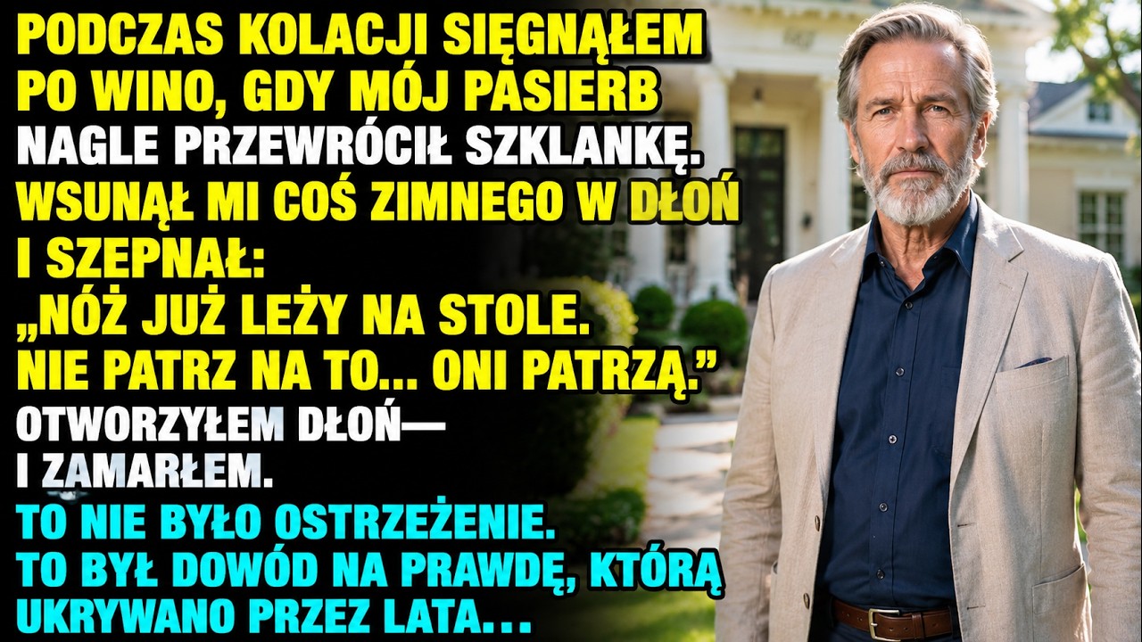 Tamtego wieczoru mój pasierb rozlał wodę na stół, wcisnął mi w dłoń coś zimnego i szepnął: „Nóż już leży na stole”. Myślałem, że to zwykły wypadek. Ale kiedy otworzyłem dłoń w gabinecie,...