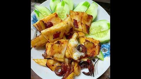 Cách làm mực nướng Sa tế với Nồi chiên không dầu 🦑