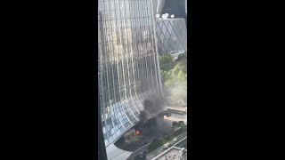 Small plane crashes into Beijing’s tallest skyscraper