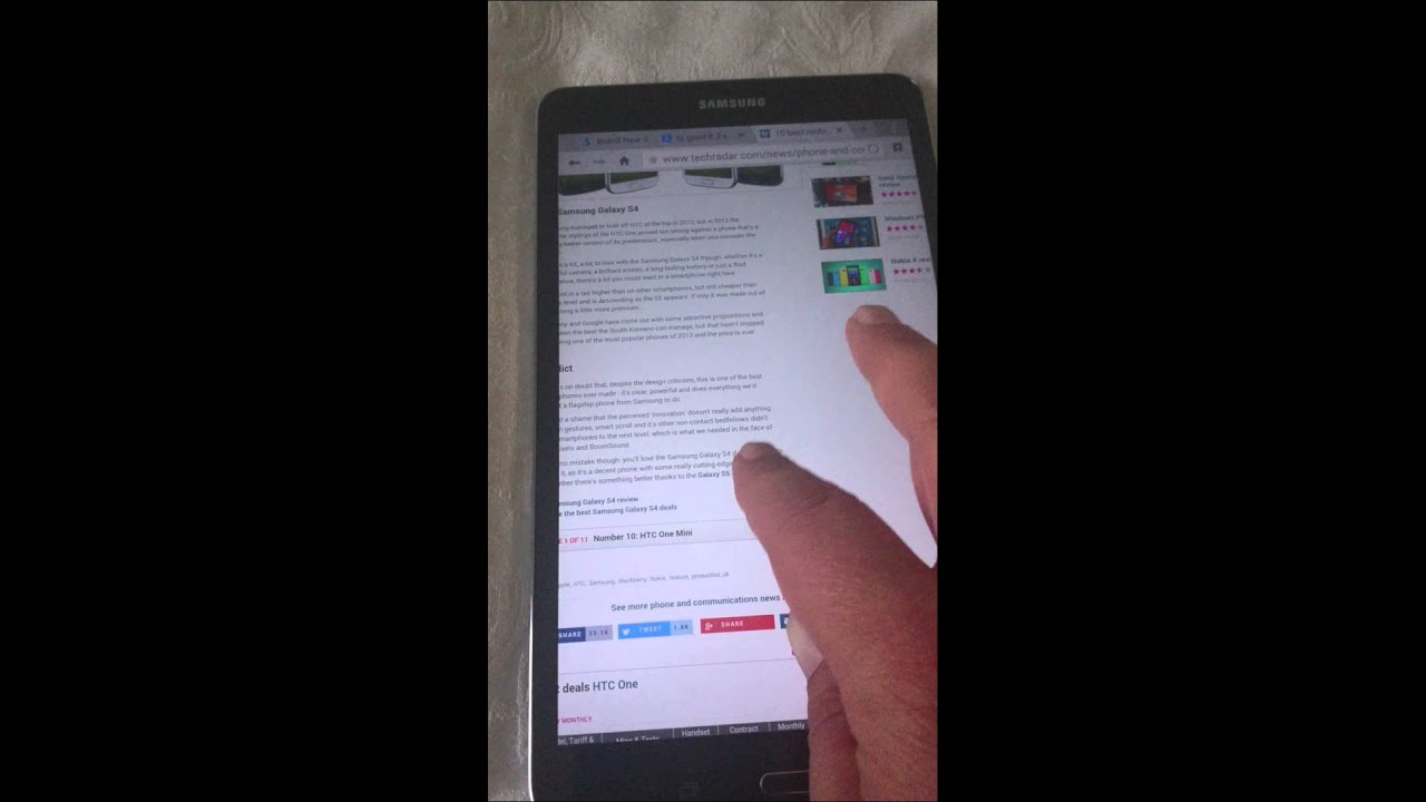 Samsung galaxy tab pro 8.4  browser freeze YouTube