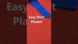 Easy placket stitching
