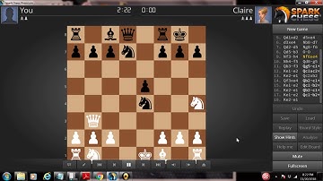 A draw  with Claire on spark chess