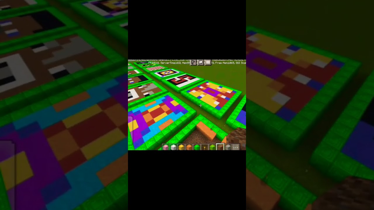 😀Minecraft falling sand art [concrete Powder art in Minecraft]