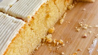 FLUFFY VANILLA CAKE SLICE RECIPE