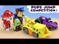 Pups Vehicle Jump Competition with Chase and Marshall