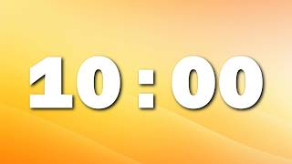 10:00 Silent Countdown Timer | Orange Gradient | Clean Minimal Design
