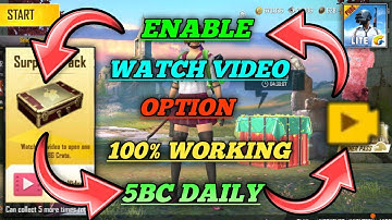 How to enable watch video option in pubg lite| pubg lite enable watch video|Get 5BC daily.😱😱🔥🔥