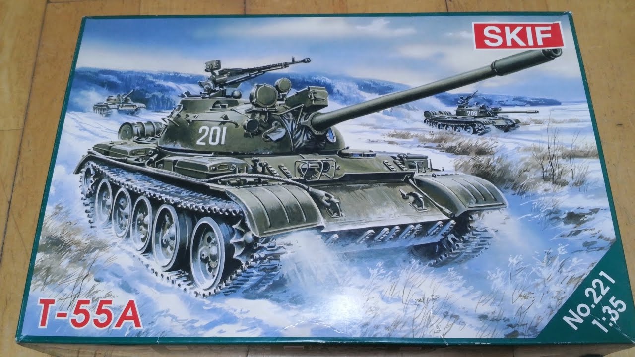 Skif T-55A Russian Tank Box Open & Build