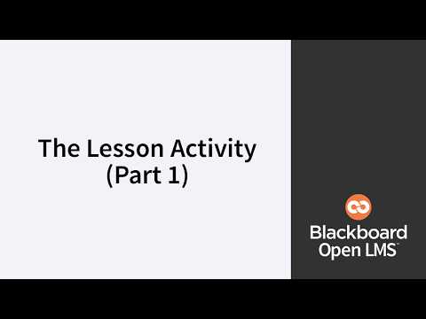 The Lesson Activity in Moodle (Part 1)
