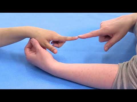 Hand examination; Finger extension EIP, EDC and EDM