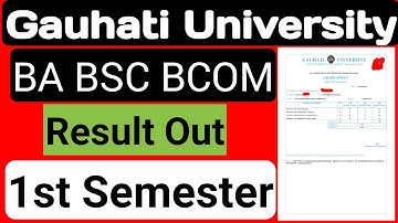 1st Sem Result| BA BSC BCOM 1st Semester Result Out| Guwahati University TDC 1st Sem Result Declear