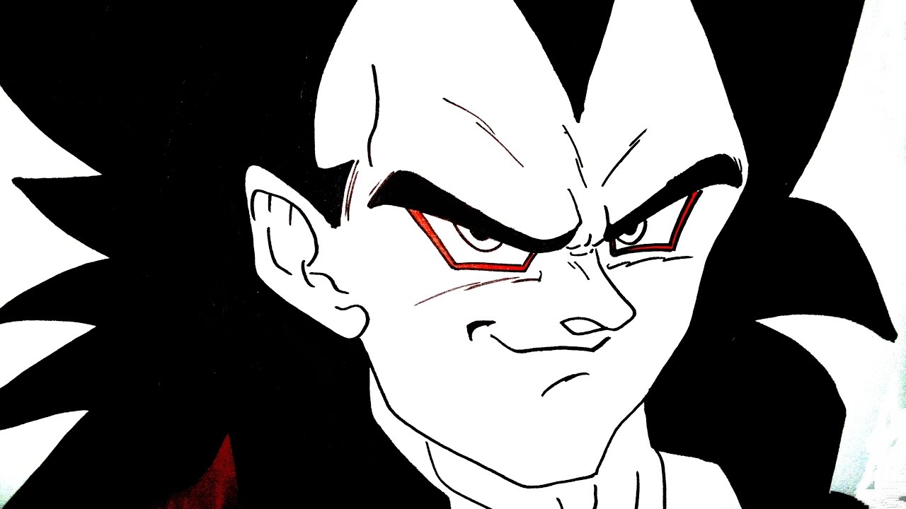 How to draw Vegeta SSJ4 - YouTube