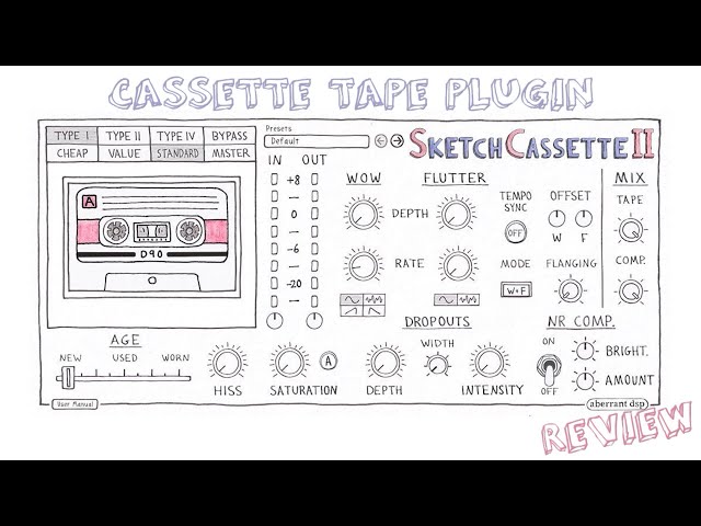 Sketch Cassette 2 by Aberrant DSP  Unofficial Video Manual  Tape VST  Plugin  YouTube