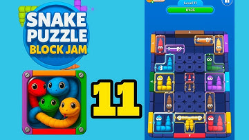 Snake puzzle block jam level 11 solution walkthrough gameplay 