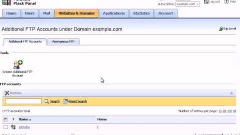 How to change your FTP account credentials in Plesk