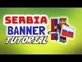 Minecraft serbian banner tutorial  how to make the flag of serbia as a banner in minecraft