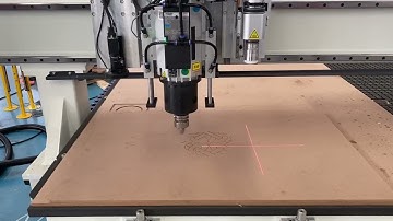 ATC CNC router with camera and oscillating knife cutting machine