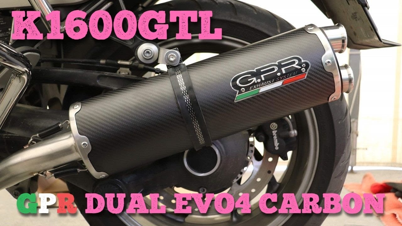 GPR】K1600GTL DUAL EVO4 CARBON【Exhaust】 - YouTube