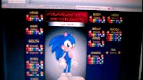 How to make Sonic on Sonic character designer