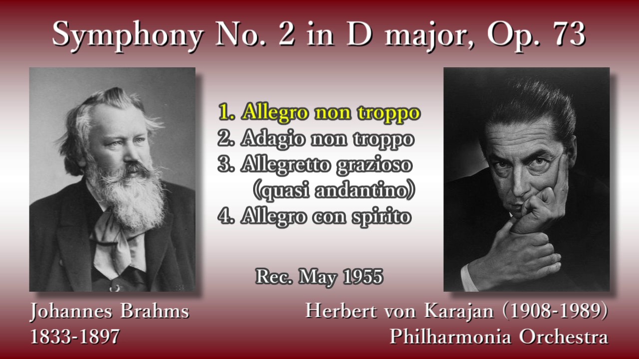 BRAHMS SYMPHONY NO.2 カラヤン Brahms, Karajan, Berlin Philharmonic - Brahms: Symphony No. 1