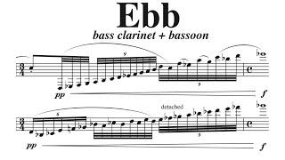 Ebb (bass clarinet + bassoon), by David Bennett Thomas