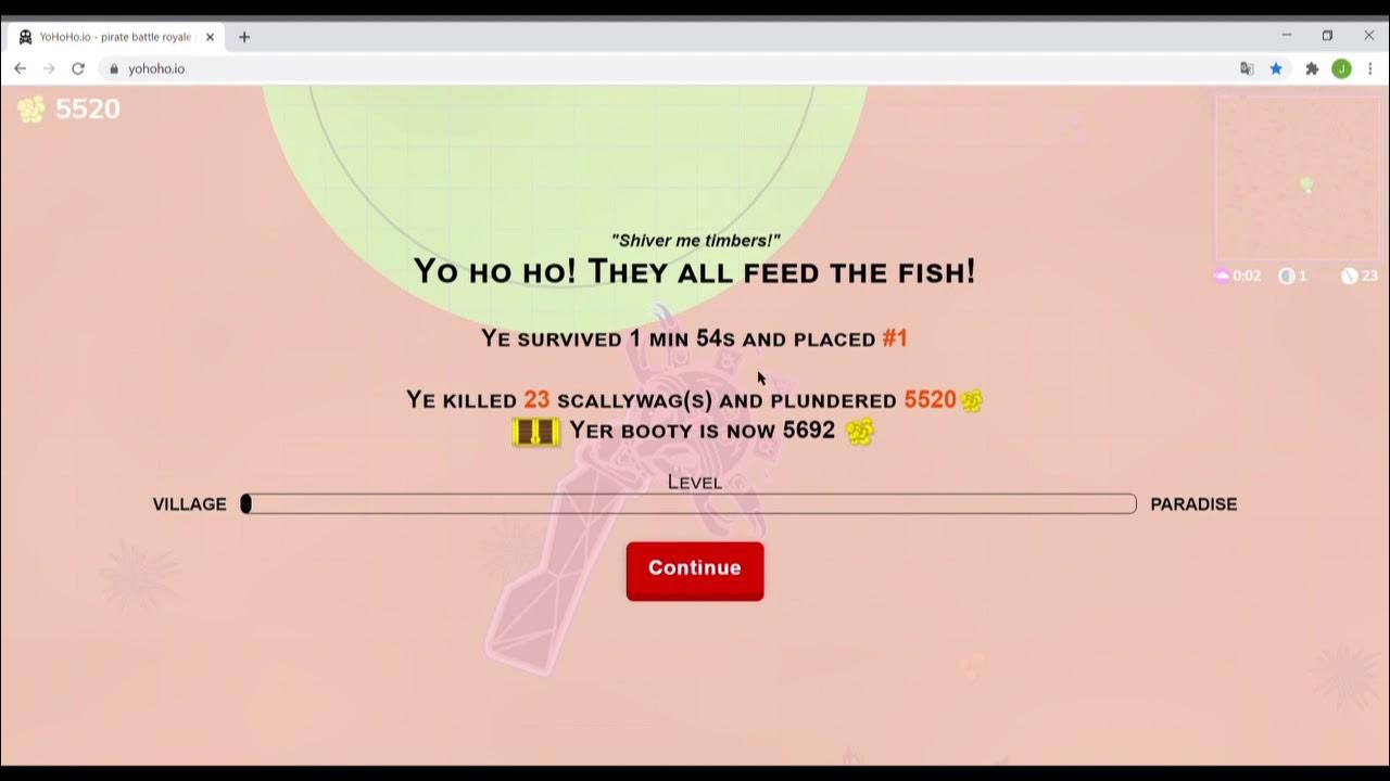 Yohoho.io World record 23 kills!!! YouTube